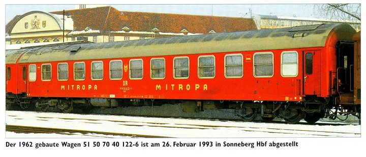Schlafwagen der MITROPA 51 50 70-40 122–6, ©S.Scholz